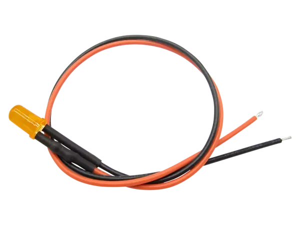Schönwitz 51246 - 10 Stück LED 5mm eingefärbt mit Anschlusskabel und Widerstand orange diffus