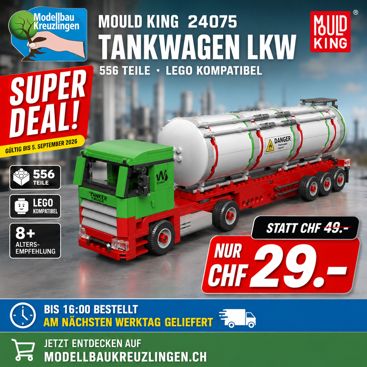 Mould King 24075 Tankwagen