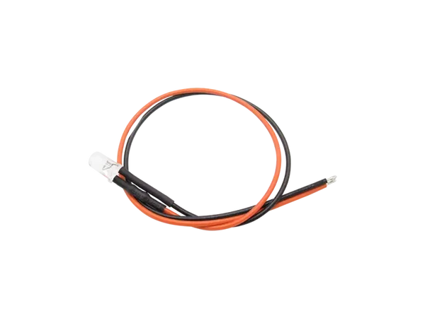 Schönwitz 51239 - 10 Stück LED 5mm klar mit Anschlusskabel und Widerstand orange
