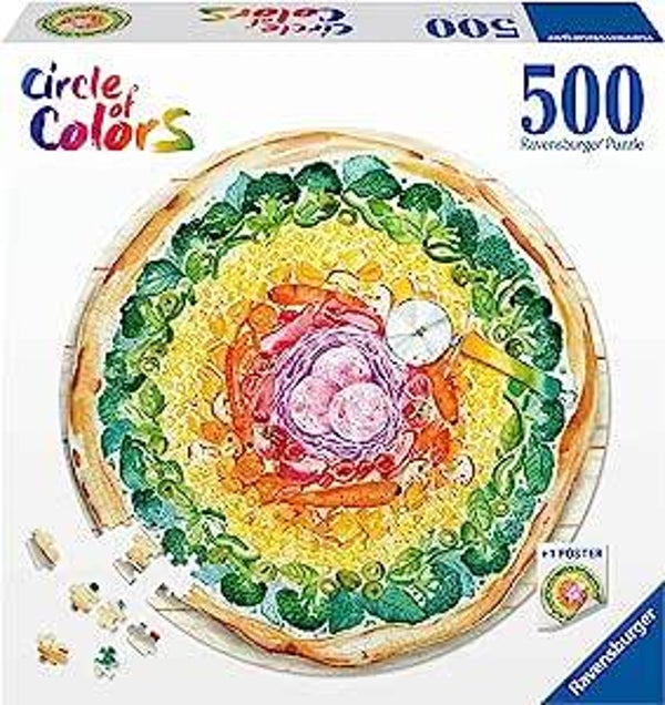 Ravensburger Puzzle 17347 - Circle of Colors Pizza Rundpuzzle