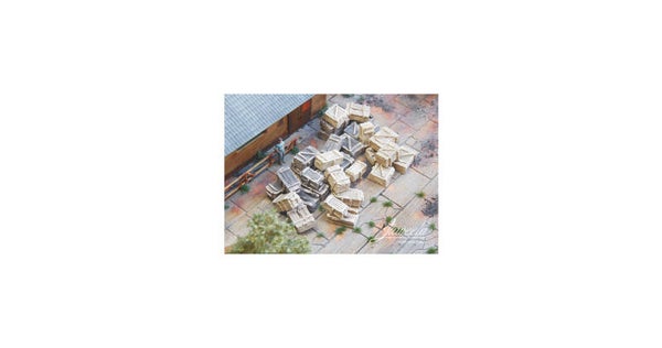 Juweela 28303 - 1:87 alte Holzkisten hell, 16x