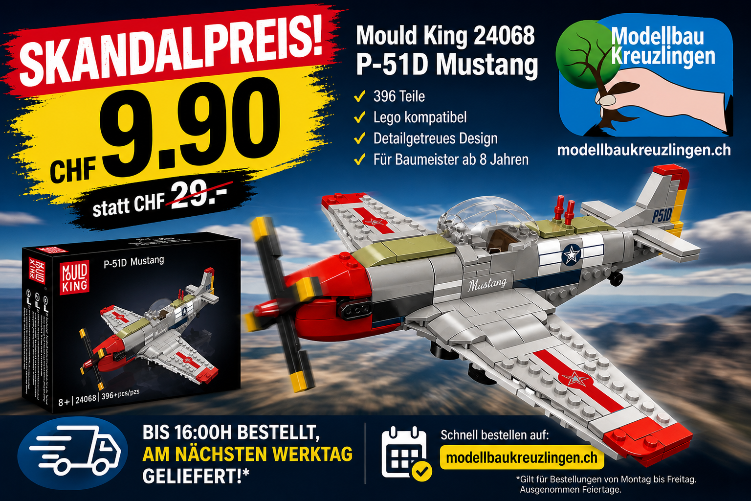 Mould King 24068 P-51D Mustang