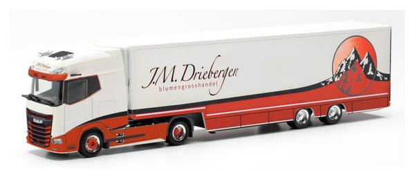 Herpa 315296 - H0 DAF XG+ Kühlkoffer-Sattelzug "J.M.Driebergen" (Niederlande/Katwijk)