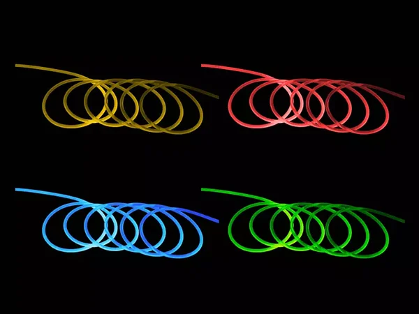 Schönwitz 50243 - 2 Meter 3,0mm Lichtleiter Lichtwellenleiter - seitlich leuchtend