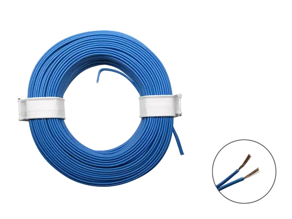 Schönwitz 50360 - 10m LIYZ Doppellitze Zwillingslitze 2x 0,08mm² blau