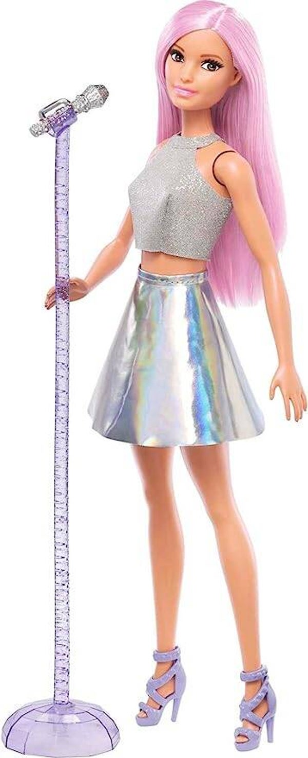 MATTEL BARBIE - funkelndes Oberteil, schimmernder Rock, violette Schuhe FXN98