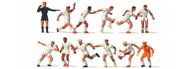 Preiser 10762 Fussballmannschaft mit weisse Trikot