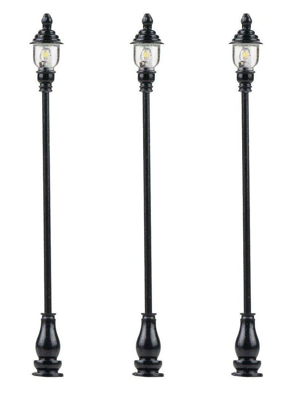 FALLER 180108 H0 LED-Parklaternen, kaltweiss, 3 Stück