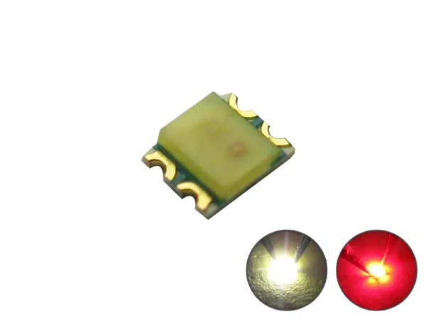 Schönwitz 51128 - 4 Stück DUO Bi-Color LED SMD 0605 warmweiss / rot mit Kupferlackdraht und gemeinsamer Anode