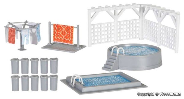 Kibri 38148 H0 Deko-Set Garten und Terrasse