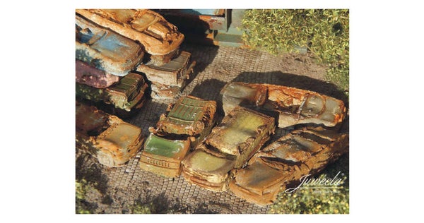 Juweela 28368 - 1:87 Schrottautos US angerostet, 12x
