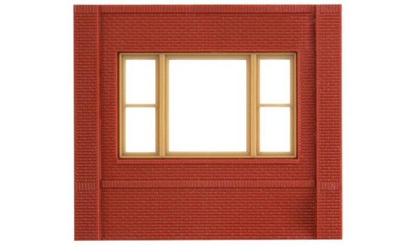 WOODLAND DPM30163 H0 Dock-Level-Fensterwand aus dem 20. Jahrhundert (x4)
