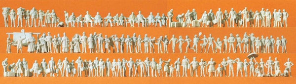 Preiser 79006 Reisende, Passanten, verschiedene Personengruppen. 125 unbemalte