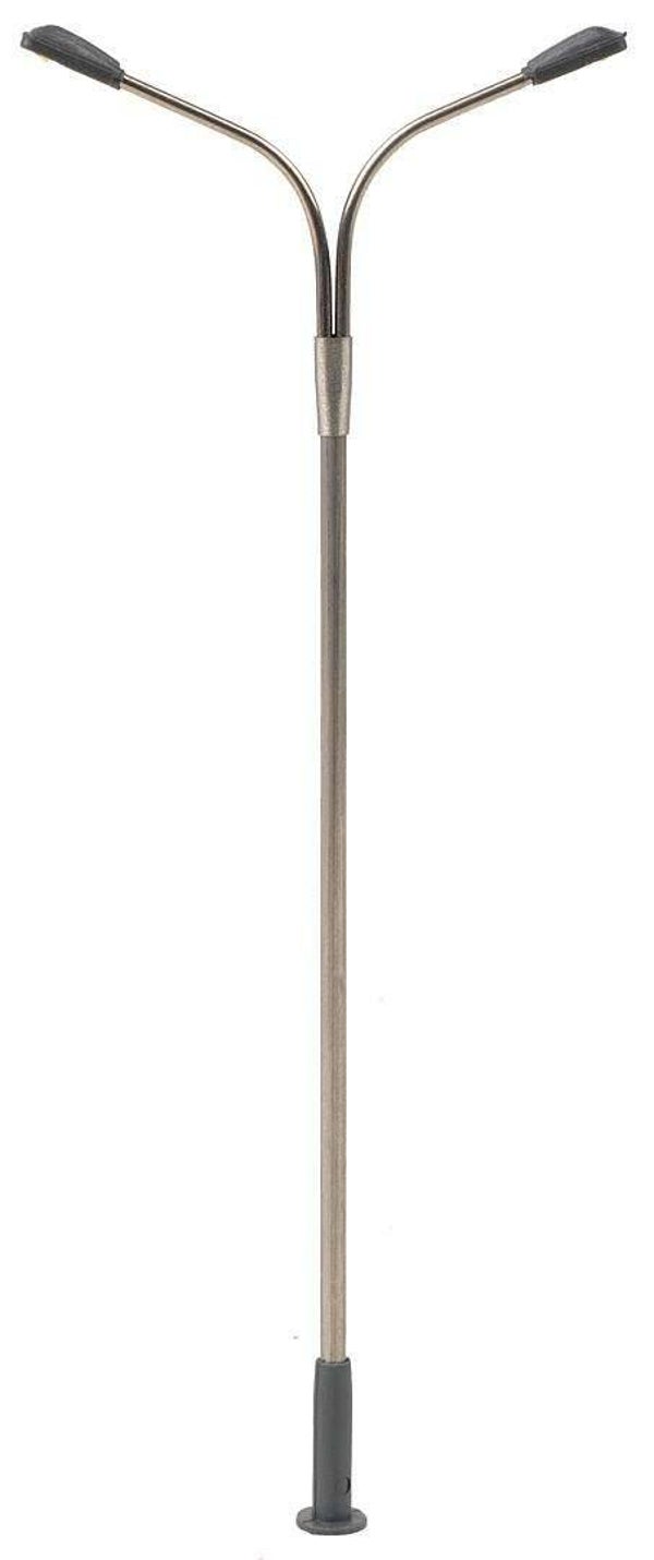 FALLER 180201 H0 LED-Straßenbeleuchtung, Peitschenleuchte, Doppelausleger, kaltweiß
