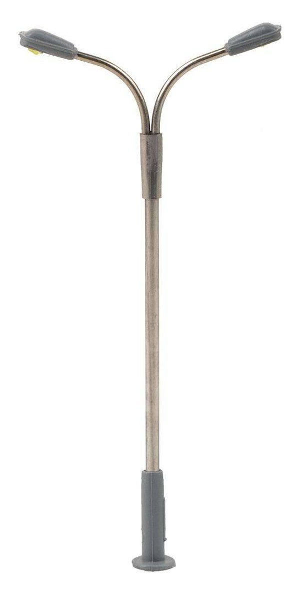 FALLER 272221 N LED-Straßenbeleuchtung, Peitschenleuchte, Doppelausleger, kaltweiß