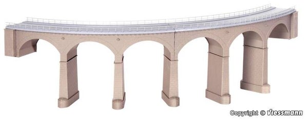 Kibri 39726 H0 Rosanna-Viadukt mit Eisbrecherpfeilern gebogen, eingleisig