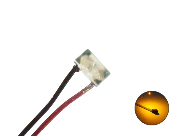 Schönwitz 50205 - LED SMD 0402 mit Kupferlackdraht Draht Kabel gelb