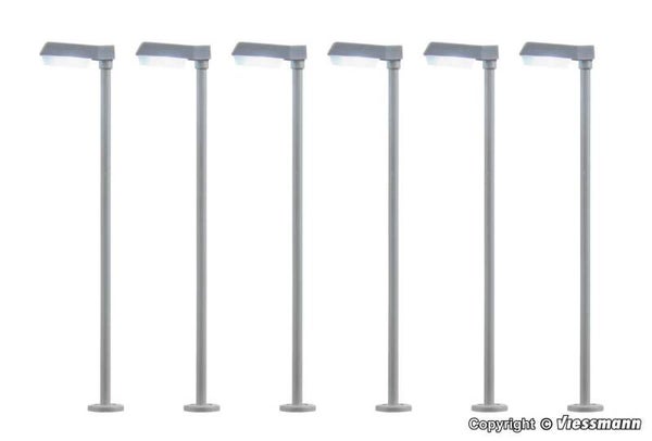 Viessmann 64976 N Strassenleuchte modern, LED weiss, 5+1