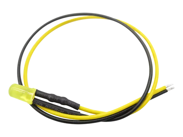 Schönwitz 51243 - 10 Stück LED 5mm eingefärbt mit Anschlusskabel und Widerstand gelb diffus