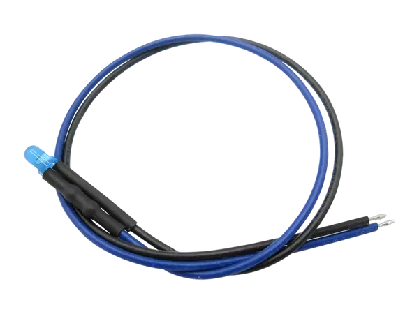 Schönwitz 51250 - 10 Stück LED 3mm eingefärbt mit Anschlusskabel und Widerstand blau diffus