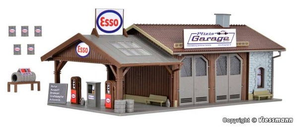 Vollmer 45599 H0 Reparaturwerkstatt Pfizis Garage mit Tankstelle