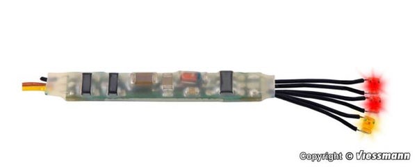 Viessmann 5273 Mini-LED Feuer rot-gelb, 3 Stück mit Mikro-Blinkelektronik