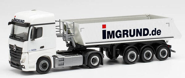 Herpa 313582 - H0 Mercedes-Benz Actros Streamspace 2.5 Schmitz Kipp-Sattelzug "Imgrund"