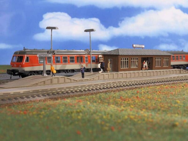 Vollmer 43549 H0 Bahnsteig Niederau mit Wartehalle