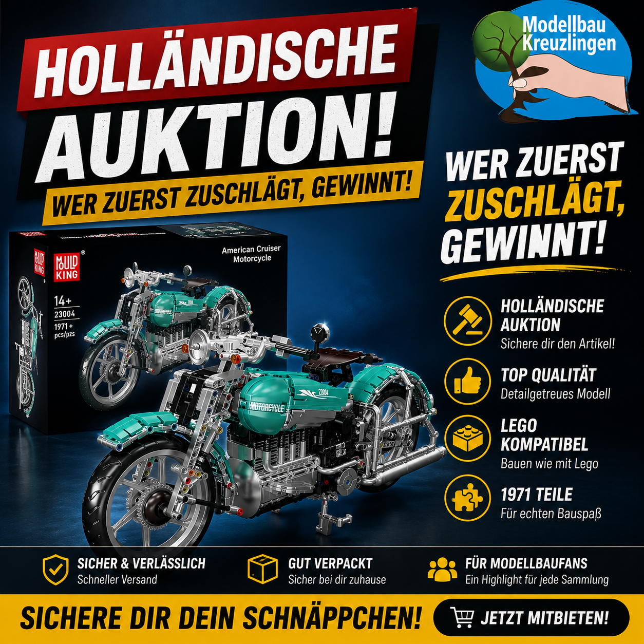 Mould King 23004 American Cruiser Motorrad