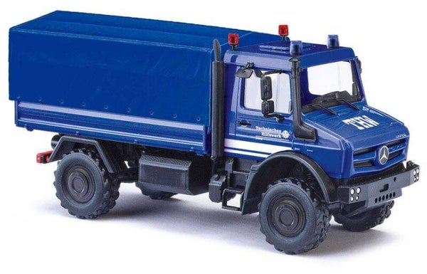 BUSCH 51024 H0 MB Unimog U 5023 THW mit Plane