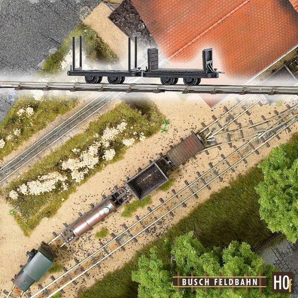 BUSCH 12204 H0 Rungen- und Stirnwandwagen