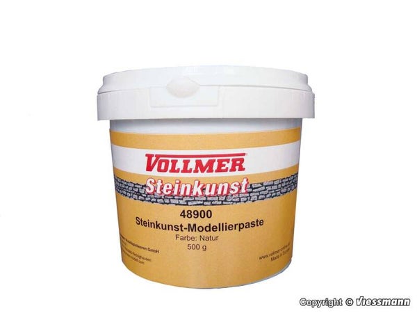 Vollmer 48900 Steinkunst-Modellierpaste, Farbe Natur, 500 g