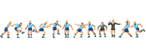 Preiser 10756 Fussballmannschaft mit hellblauem Trikot