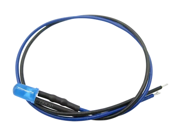 Schönwitz 51245 - 10 Stück LED 5mm eingefärbt mit Anschlusskabel und Widerstand blau diffus