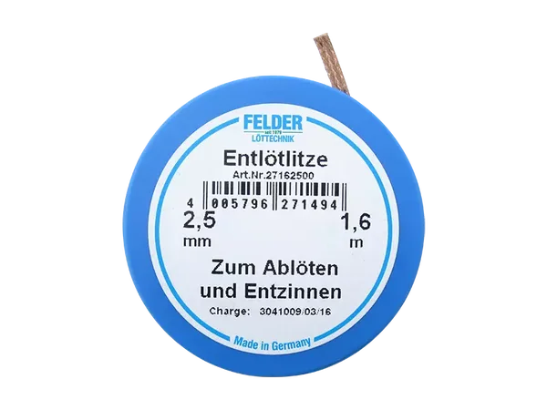 Schönwitz 27149 - Entlötsauglitze Entlötlitze Felder Löttechnik blau 2,5mm breit 1,6m lang