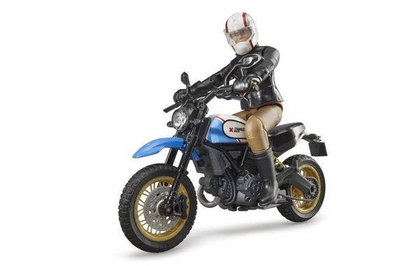 bruder 63051 Freizeit Scrambler Ducati Desert Sled mit Fahrer