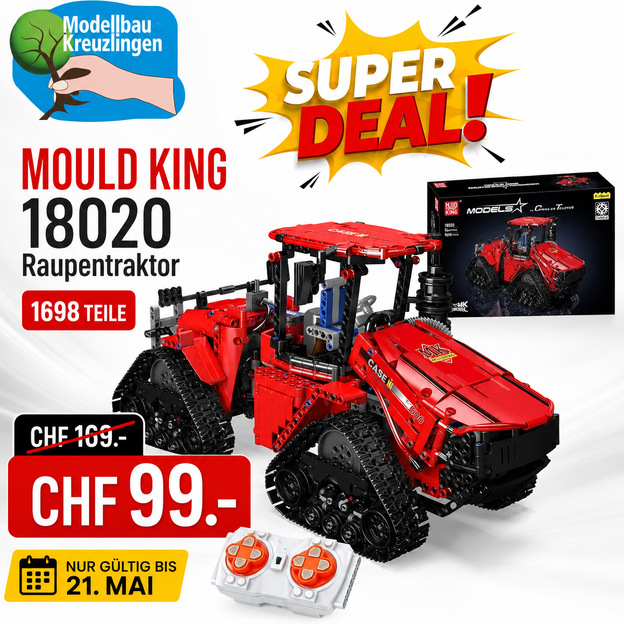 Mould King 18020 Raupentraktor
