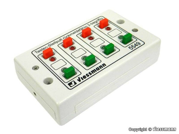 Viessmann 5549 Universal-Tasten-Stellpult, rückmeldefähig, 2-begriffig