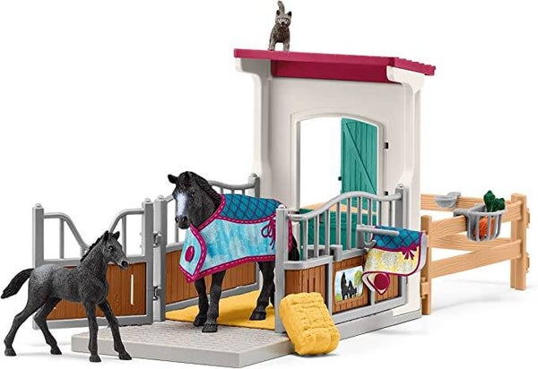 schleich 42611 Pferdebox mit Stute und Fohlen