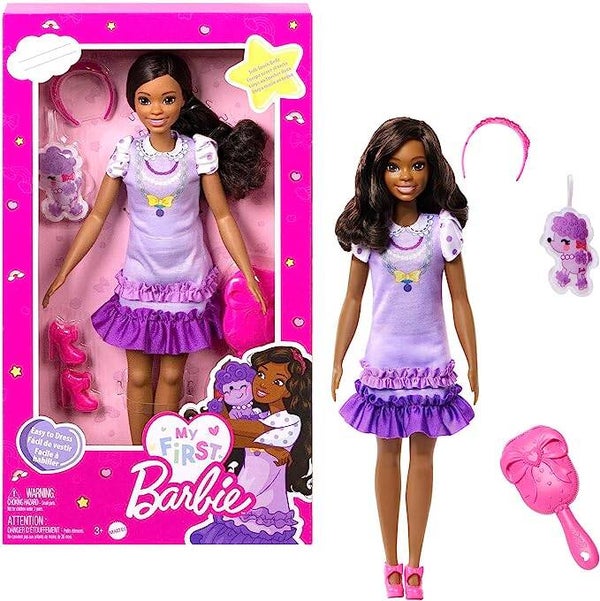 MATTEL BARBIE My First Barbie-Puppe - Brooklyn Roberts, 34 cm HLL20