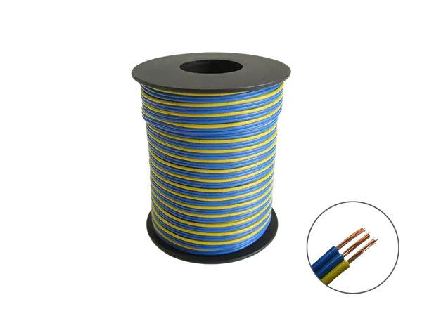 Schönwitz 50368 - 25m Drillingslitze für Weichen 3x 0,14mm² blau / blau / gelb