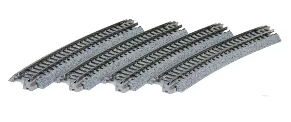 KATO N 7078109 Gleis gebogen R 481-15°, 4 Stück