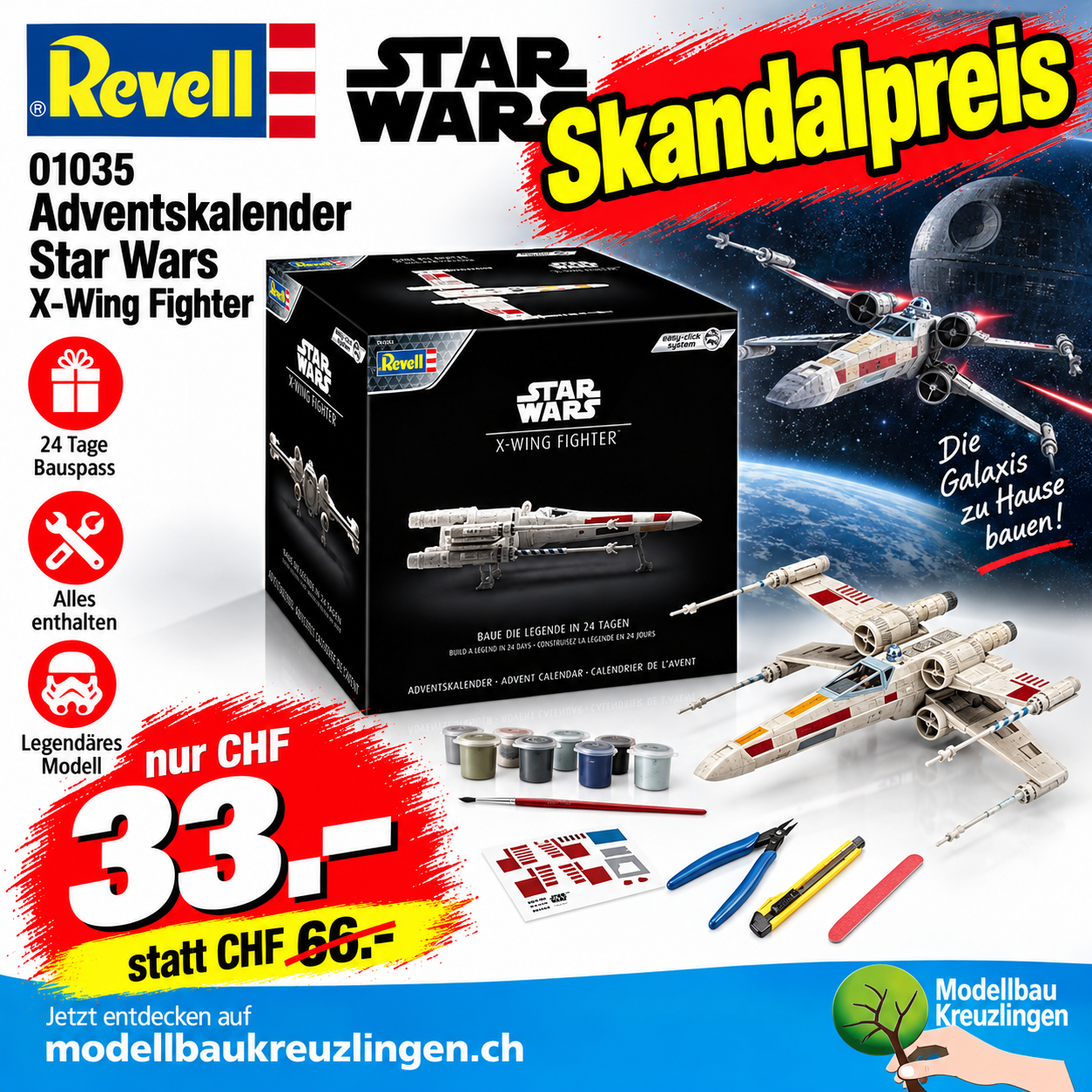 REVELL 01035 Adventskalender Star Wars X-Wing Fighter