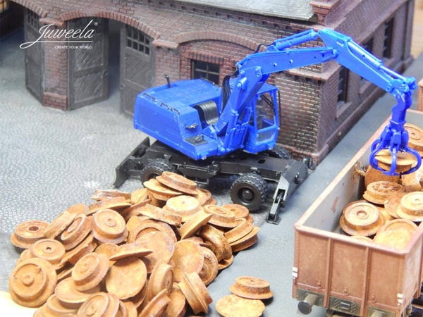 Juweela 28179 - 1:87 Radrollen rostig Echtrost, 75g