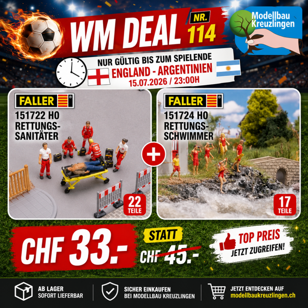 FALLER 151722 H0 Rettungssanitäter und 151724 Rettungsschwimmer