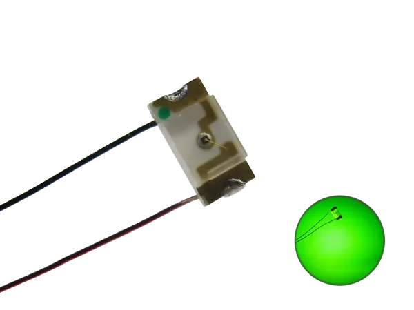 Schönwitz 50233 - LED SMD 1206 mit Kupferlackdraht grün / grünlich
