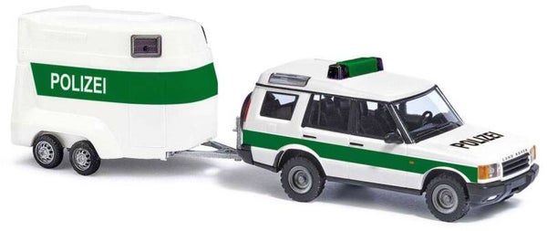 BUSCH 51936 H0 Land Rover Discovery Polizei + Anhänger