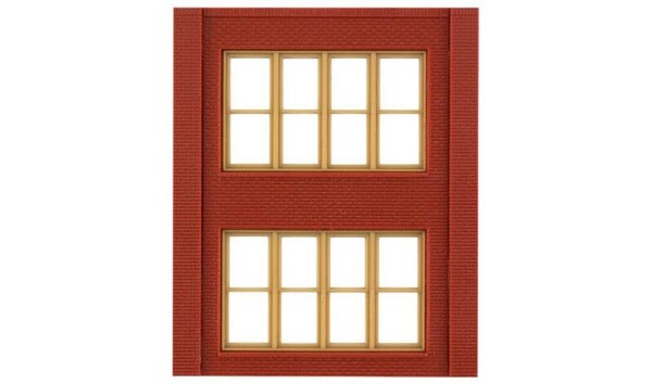 WOODLAND DPM30144 H0 Zweistöckige viktorianische Fensterwand (x4)