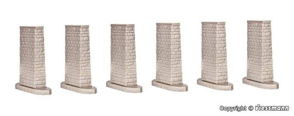 Kibri 37675 N/Z Viaduktpfeiler mit Eisbrecherfundamenten, 6 Stück