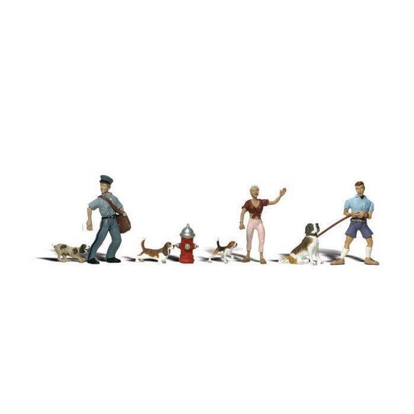 WOODLAND A1827 H0 Hunde und Halter